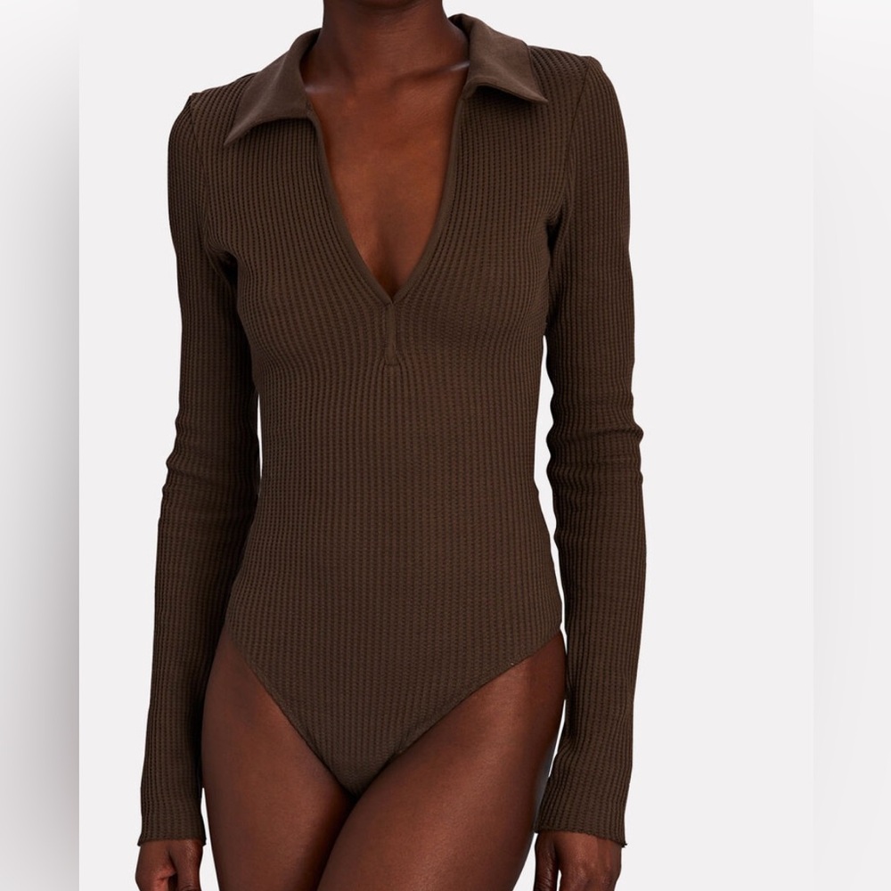 NWOT The Range Waffle knit bodysuit in Expresso